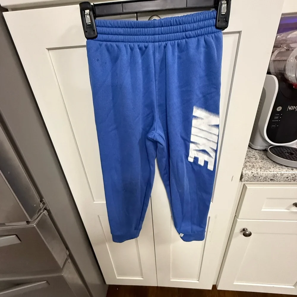 Nike Royal Blue Fleece Joggers with White Logo
